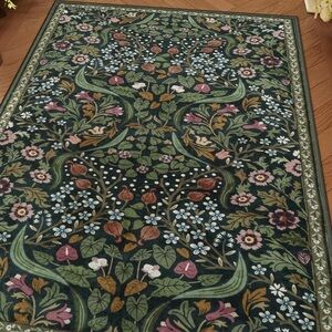 🆕 Dark Green Moody Rug 3’ x 5’ MACHINE WASHABLE Rug